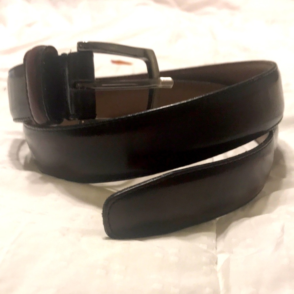 Brown leather belt
